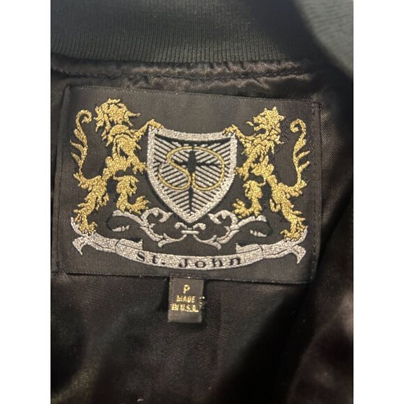 St. John Designer Brown Quilted Zip Jacket Size Petite P - Picture 5 of 5